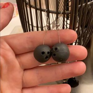 Bowling ball earrings